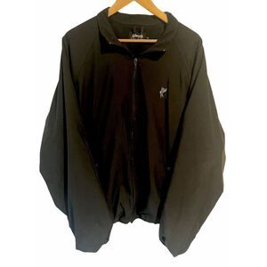 ASHWORTH Jacket Men’s XL Black Full Zip Collared Golf Lightweight Polyester